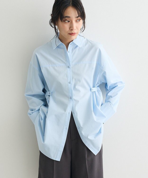 CRAFT STANDARD BOUTIQUE サイドベルトシャツ Sax