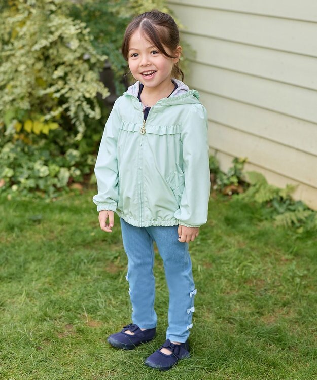 ANY KIDS カットデニム ガーリーパンツ ブルー