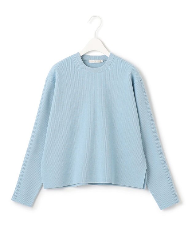 ICB 【洗える】 MIZUHIKI ニットプルオーバー スカイブルー系