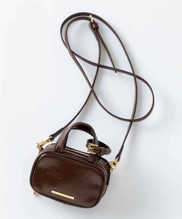 23区 【WEB&一部店舗限定】ミニ ボストン チャーム ダークブラウン系