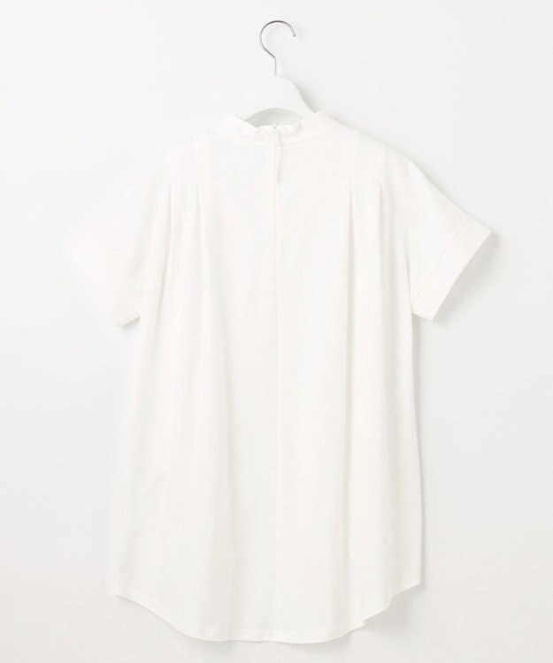 自由区 【洗える】ハイカウントハイネック カットソー オフホワイト