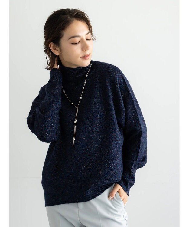 Te chichi MIXラメニット ネイビー