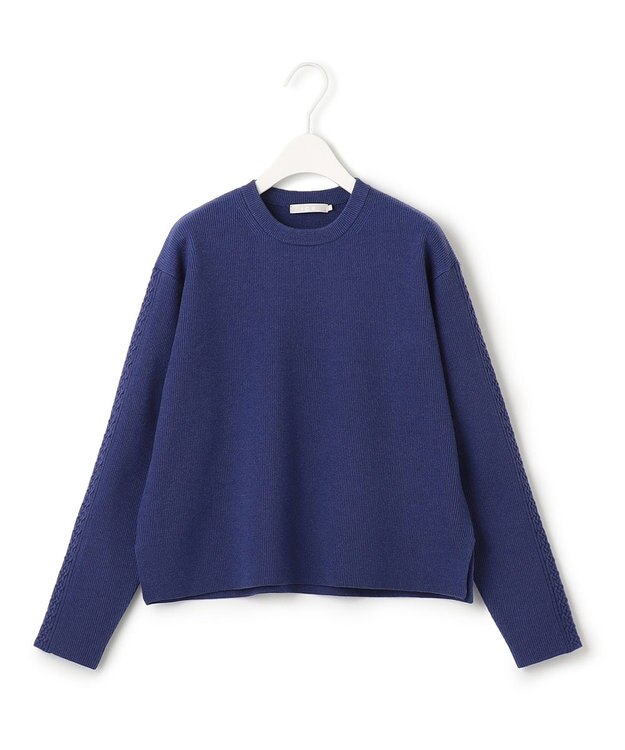 ICB 【洗える】 MIZUHIKI ニットプルオーバー ロイヤルブルー系