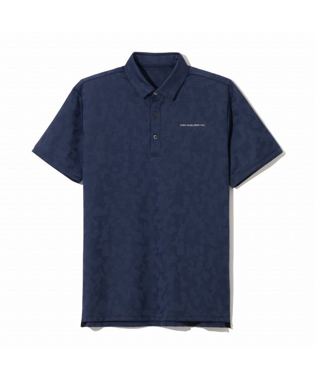 ZERO HALLIBURTON エレガントカモ柄ジャガードポロシャツ ZHG-M5S8a 82956 ネイビー