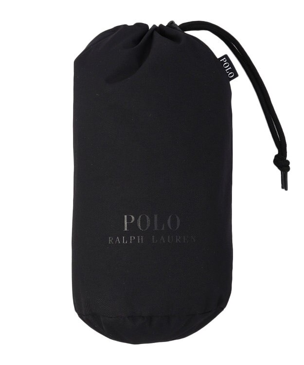 MOONBAT POLO RALPH LAURENRL パイピングレインポンチョ 無地 75デニール 収納袋付き ブラック