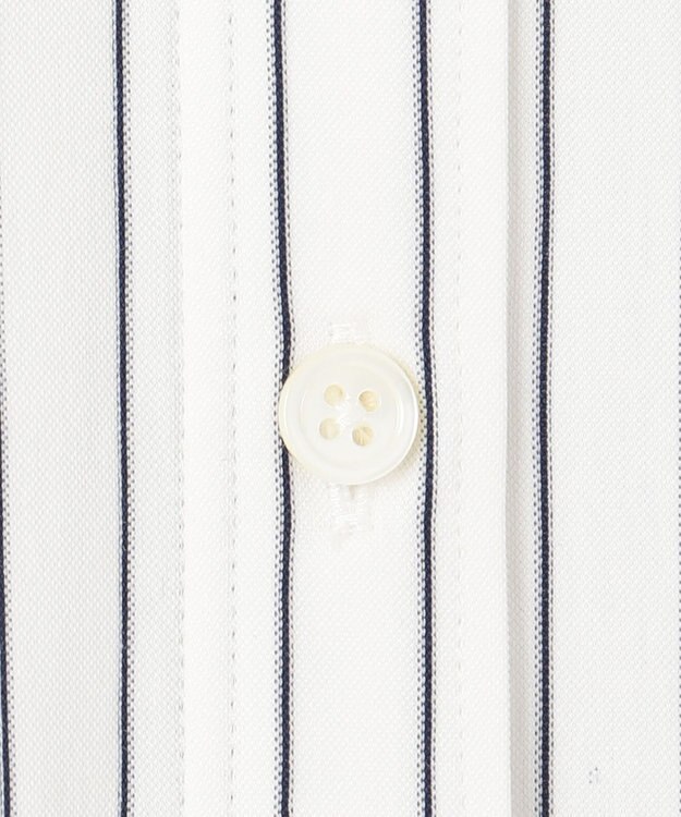 自由区 【洗える】ストレッチシャーティング ベーシック シャツ アイボリー系1