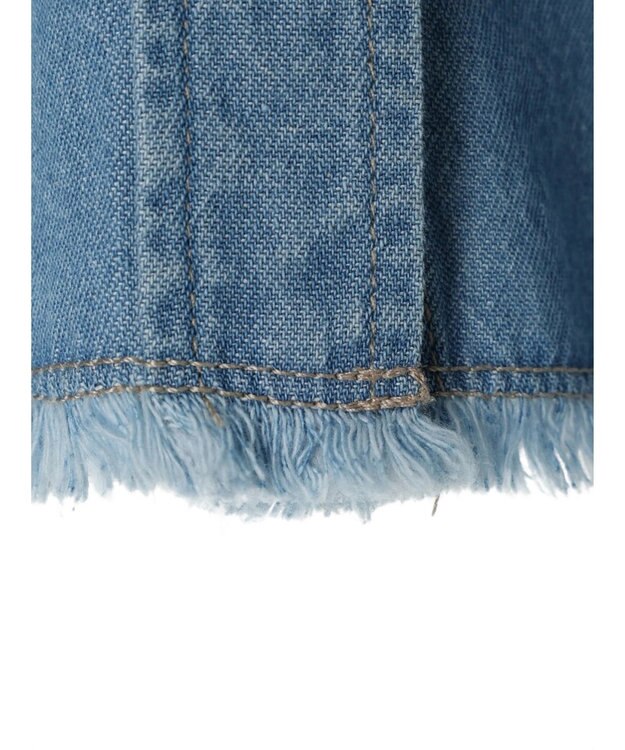 Green Parks ・ＳＵＧＡＲ　ＳＰＯＯＮ　クロップドデニムシャツ Light Indigo