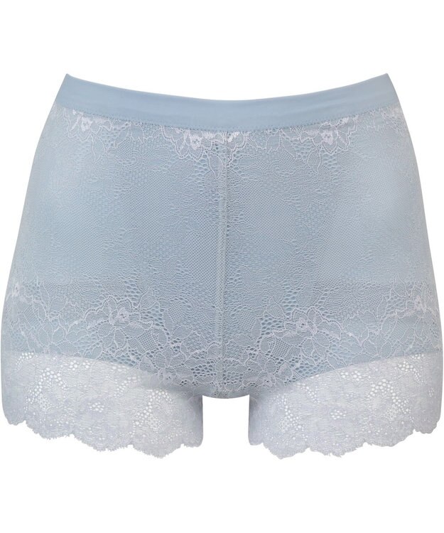 WACOAL オーバーパンツ ショート丈 ヒップアップで脚長シルエット ウエスト部分をすっきり見せる 一枚ばき可能 重ねばきにもおすすめ レディース GRC630 /ワコール ブルー