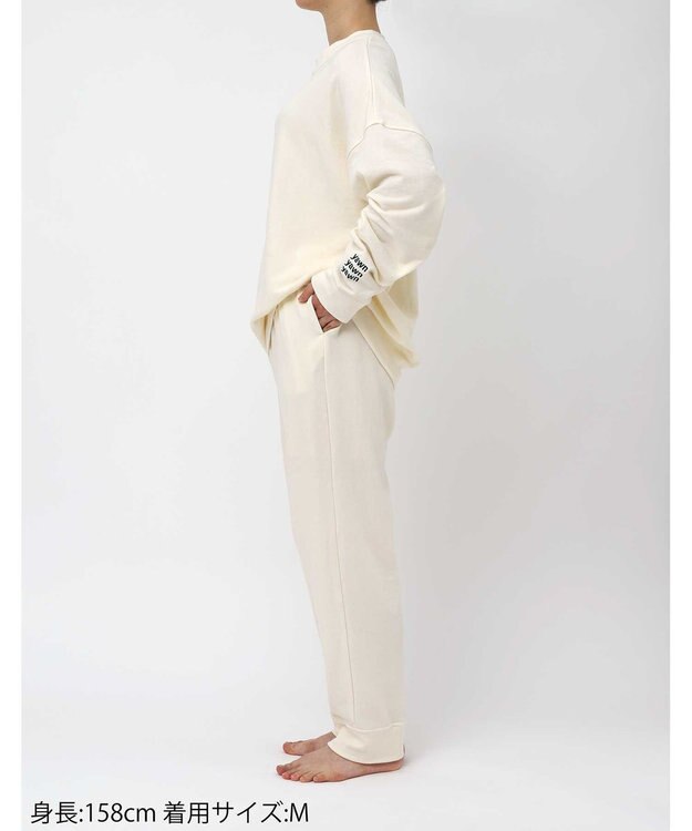 une nana cool 【綿混】あくびのお嬢さんのなめらか裏毛プルオーバー アイボリー