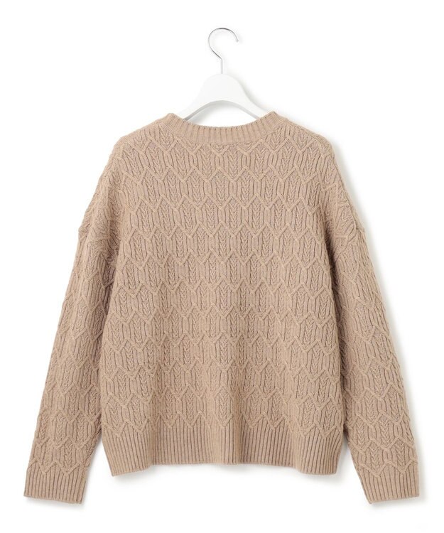 J.PRESS YORK STREET 【WOMEN】ショート ケーブルニット ベージュ系