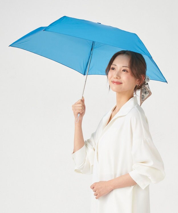 MOONBAT 【Pitaa】 pen プレーン 無地  折りたたみ傘 雨傘 超軽量 50cm スカイブルー
