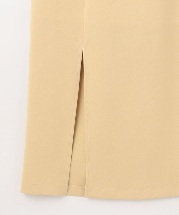 Feroux ソフトツイルナロースリット スカート イエロー系