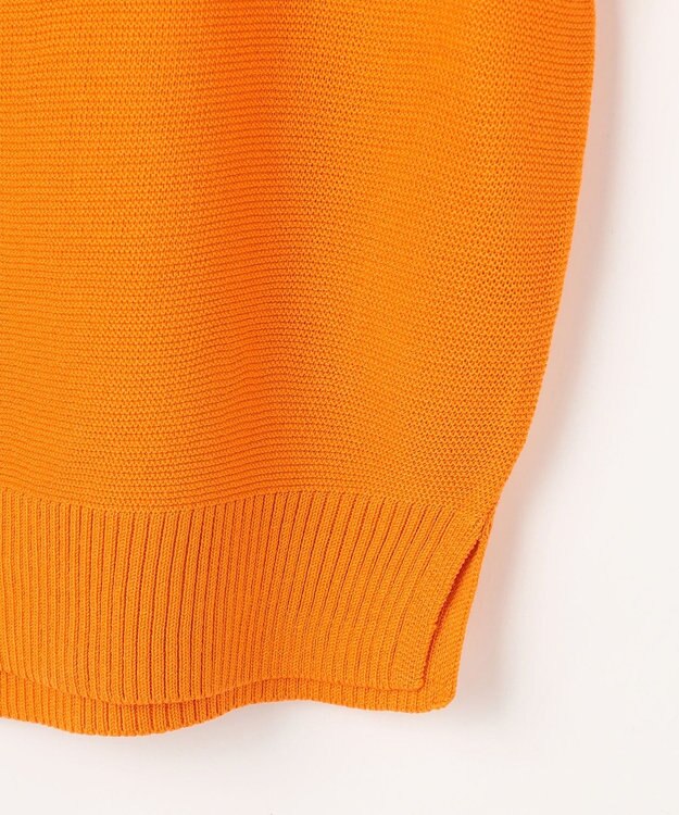 ANY L アクリルガーターポロ衿ニット マリーゴールド
