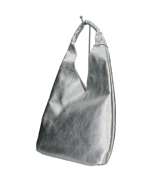 INTER-CHAUSSURES 【ANDREA CARDONE】ソフトカーブ ワンハンドルバッグ（ワイド） シルバー