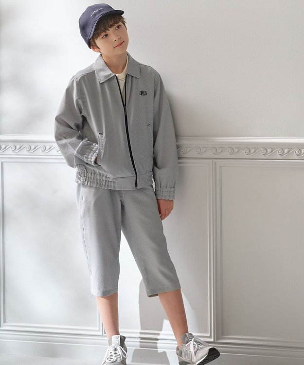 J.PRESS KIDS 【140-170cm】ステンカラー  ライトアウター ネイビーストライプ系