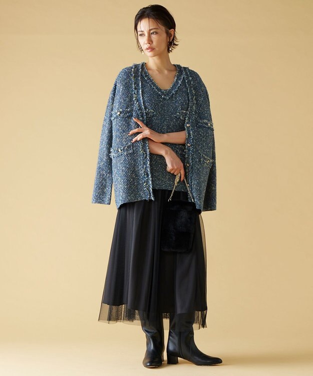 ミックスツイードニット カーディガン / 自由区 | ファッション通販 ミックスツイードニット カーディガン / 自由区 | ファッション通販