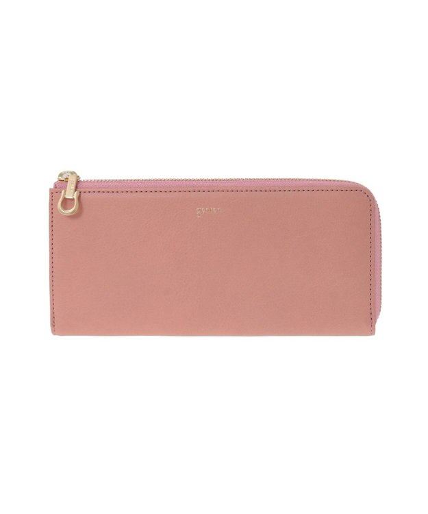 genten 【福財布】アルモニア L字ファスナー長財布 モーブピンク