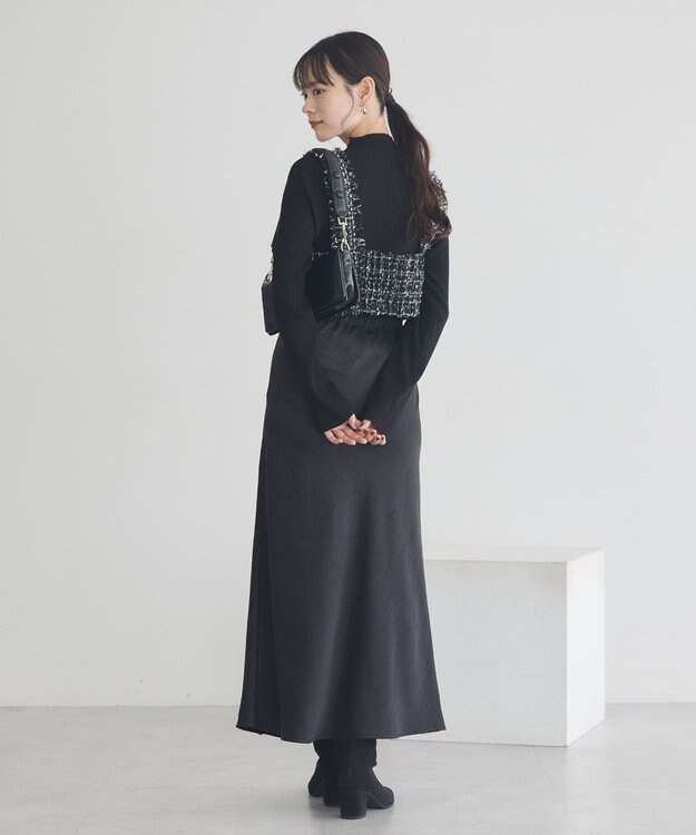 earth music&ecology ハイネックリブニットプルオーバー Black