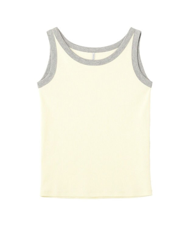 AMERICAN HOLIC バイカラーテレコタンクトップ Light Yellow