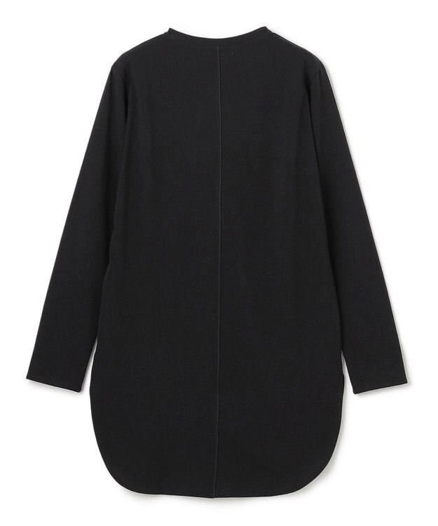 BEIGE， 【洗える】BROIS / ロング丈カットソー Black