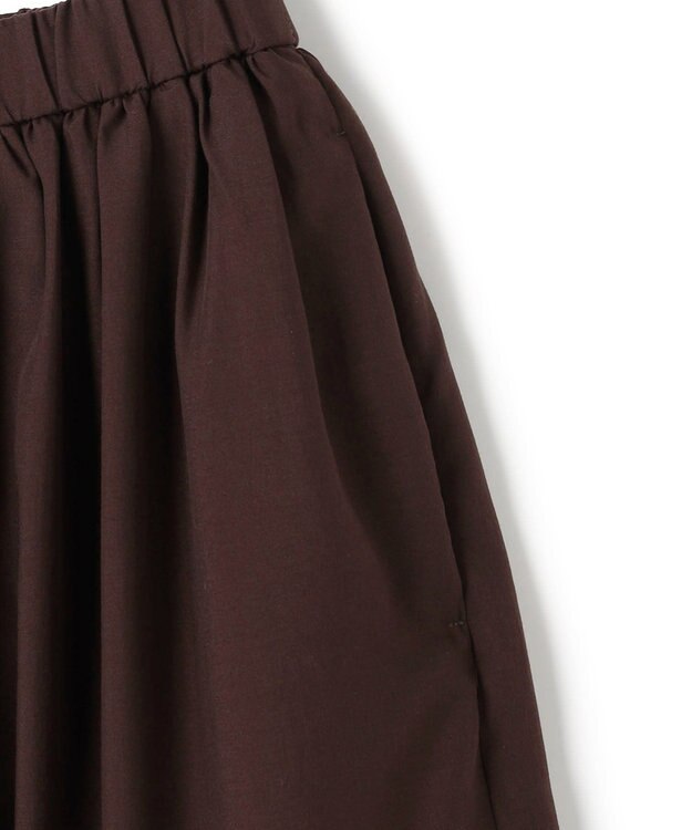 UNFILO エアリー ギャザースカート ブラウン