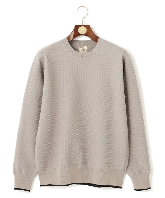 J.PRESS MEN 【WEB・一部店舗限定】クルーネックカノコ ニット ライトグレー系