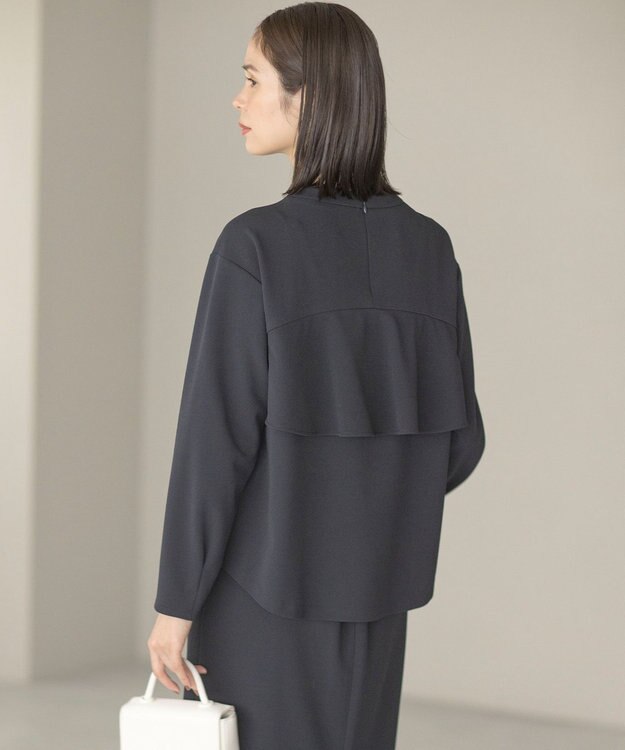 組曲 【KUMIKYOKU NAVY】コンフォータブルアムンゼン ティアードブラウス ネイビー系
