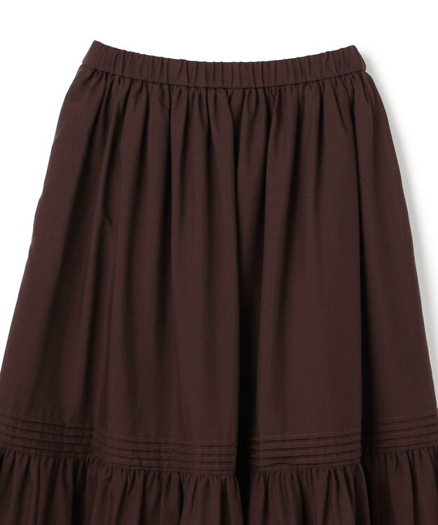 UNFILO エアリー ギャザースカート ブラウン