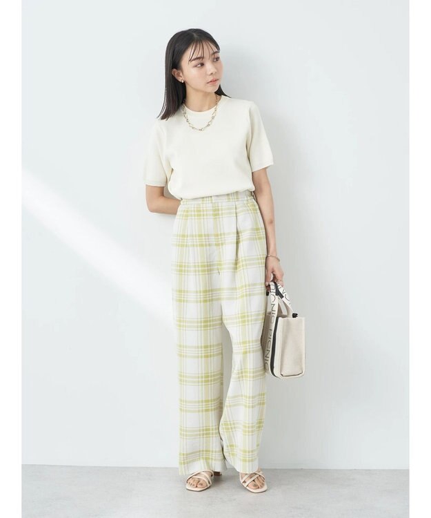 earth music&ecology タックワイドパンツ Check