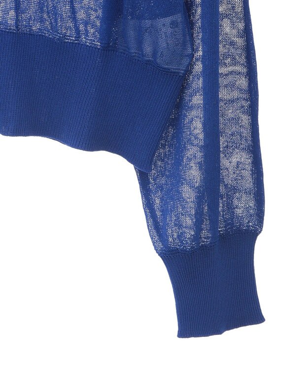 earth music&ecology 【予約】接触冷感シアークルーニットカーディガン ブルー