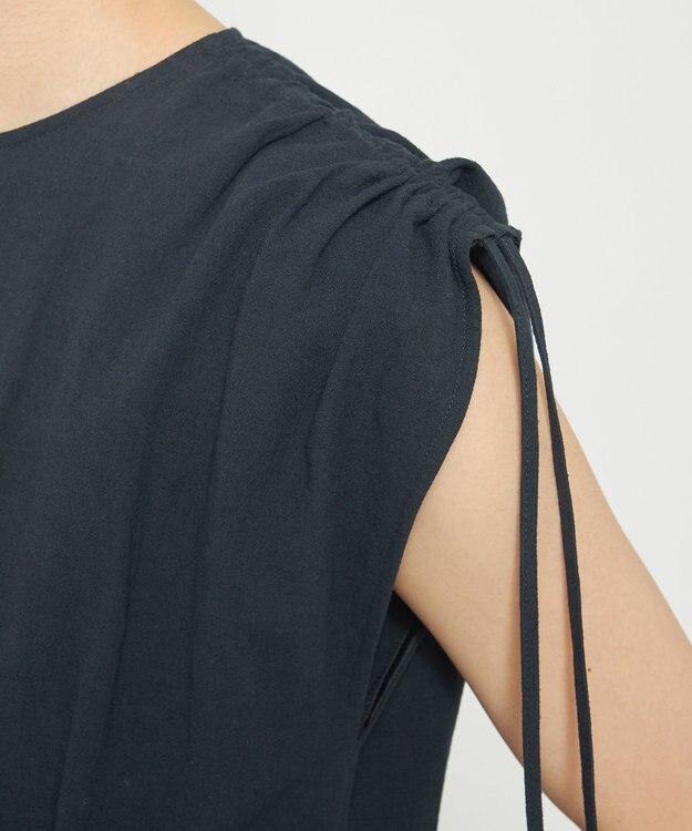 uncrave コットンリネンボイル フレアワンピース ブラック