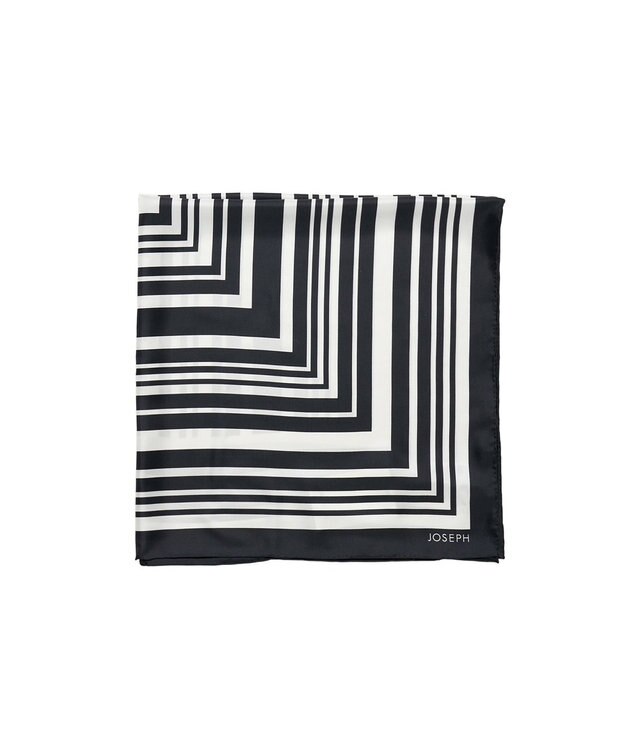 JOSEPH ラージシルクスカーフ Zenza Black/white