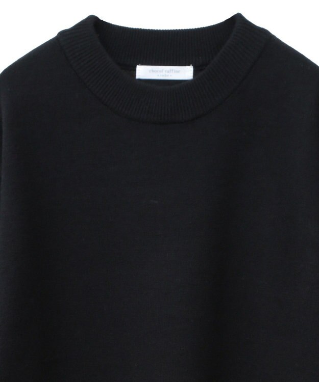 Green Parks 袖チュールニットワンピース Black