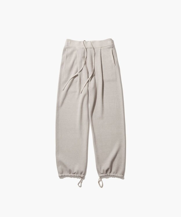 ATON VINTAGE KNIT | イージーストレートパンツ BEIGE
