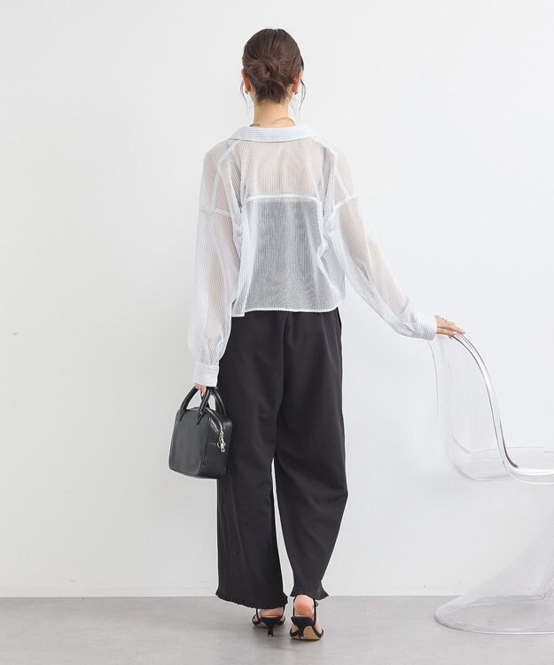 earth music&ecology ミニフリルフロントジップロンパース Black