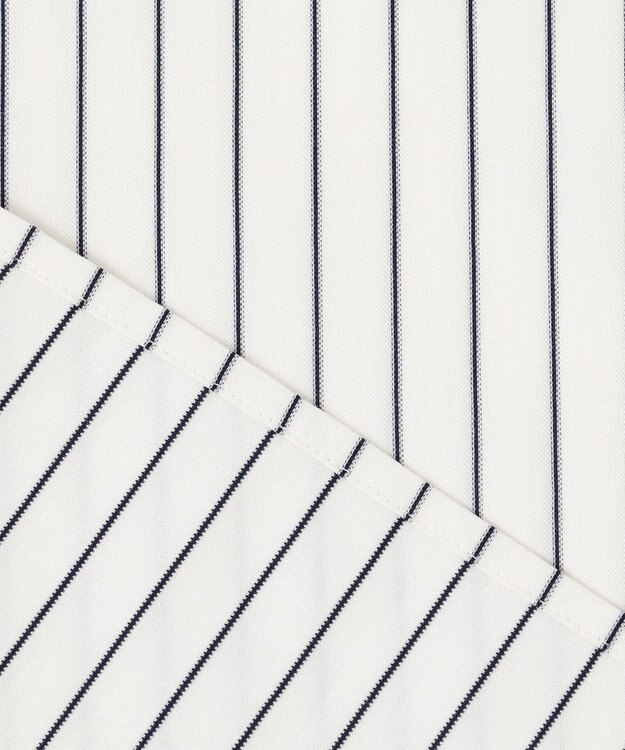 自由区 【洗える】ストレッチシャーティング ベーシック シャツ アイボリー系1