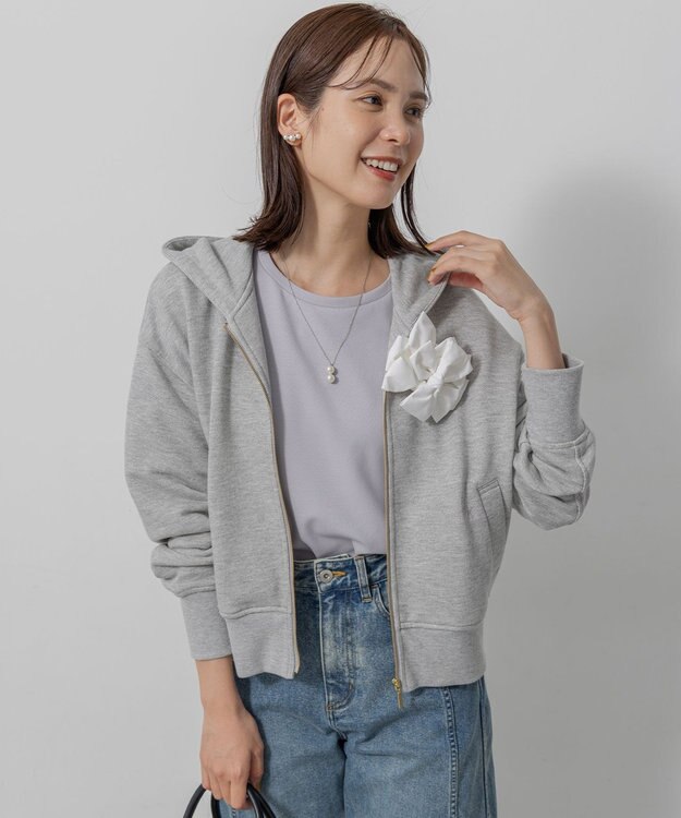 組曲 リボンレイヤードコサージュ アイボリー系