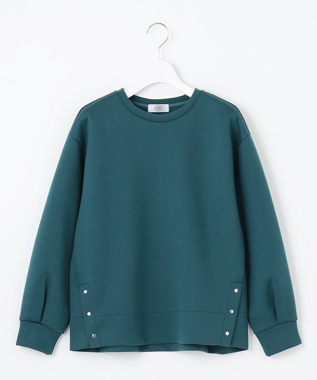 J.PRESS LADIES L 【WEB限定カラーあり】ダンボールニットジャージー カットソー ブルーグリーン系