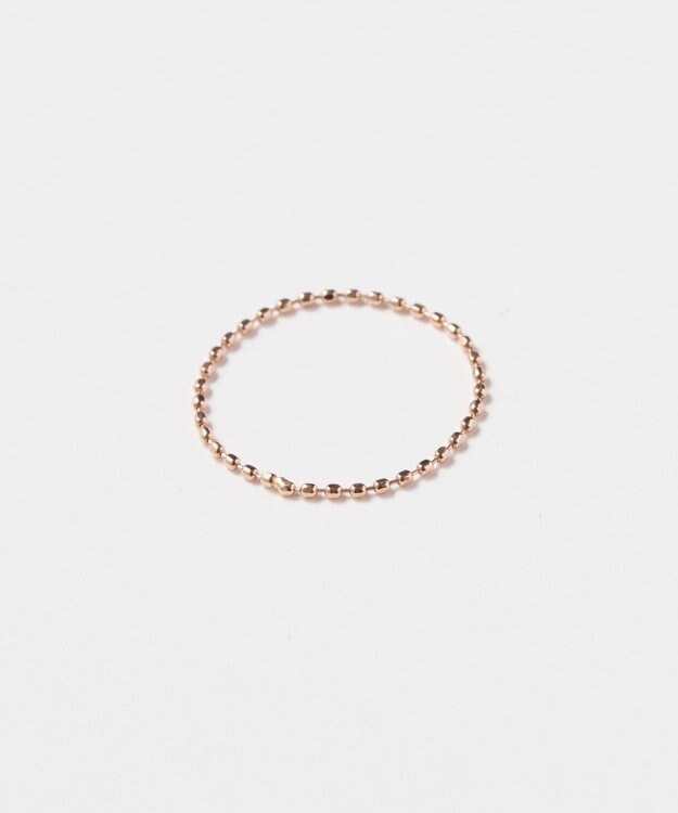 Phoebe 【K10RG】カットボールチェーンリング　ローズゴールド/BOXつき　3号/7号/11号/13号 ローズゴールド