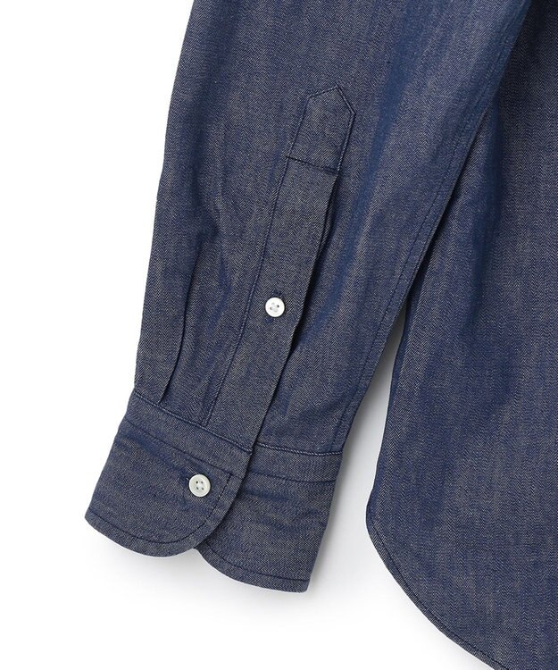 J.PRESS MEN デニムルックツイルシャツ/B.D サックスブルー系