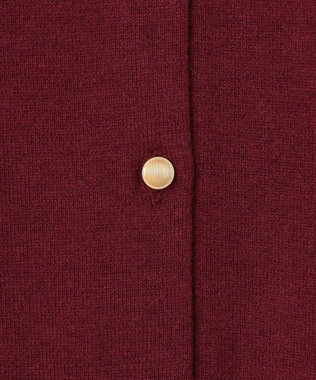 ANY SIS 【ウールブレンドシリーズ】ベーシック カーディガン ボルドー