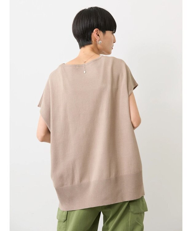 AMERICAN HOLIC 前振りニットフレンチスリーブプルオーバー Mocha