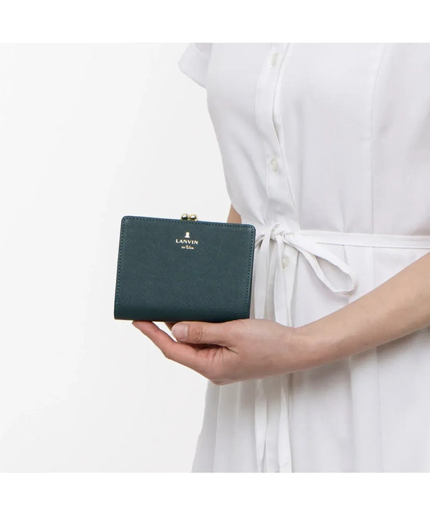 LANVIN en Bleu リュクサンブール 口金二つ折り財布 ディープグリーン