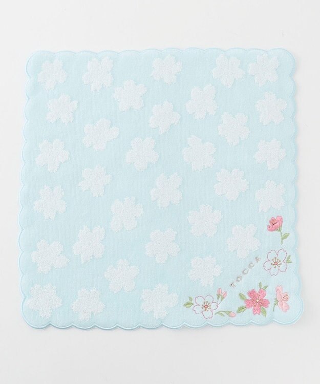 TOCCA SAKURA MOTIF TOWELCHIEF タオルハンカチ スカイブルー系