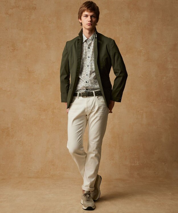 JOSEPH ABBOUD 【キングサイズ・サスティナブル/岡山産デニム】オゾンハイパワーデニム パンツ ホワイト系