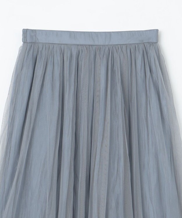 ANY 【ウエストゴム】シャイニーチュールスカート ライトブルー