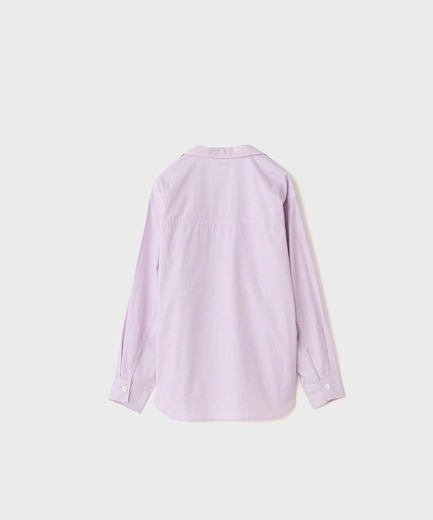 LENO SKIPPER SHIRTS CANDY STRIPE / スキッパーブラウス PINK