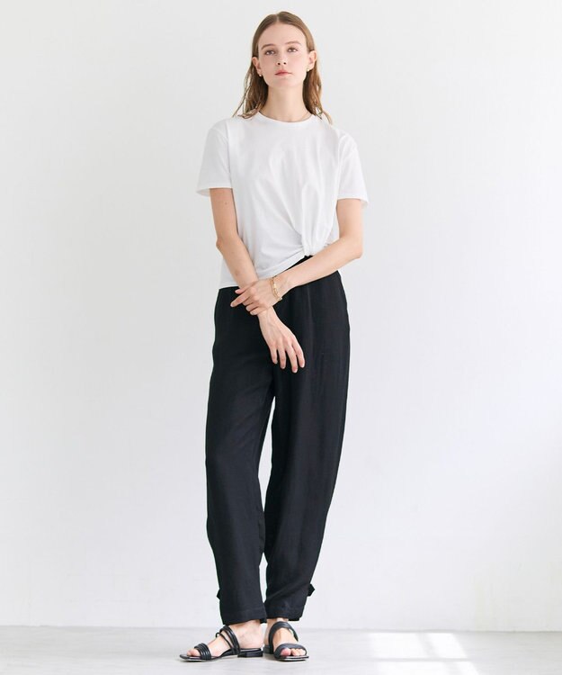 BEIGE， CERUSSITE / フォルムタック ドレープTシャツ White