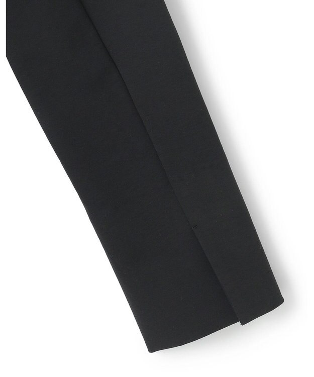 ICB 【洗える】コットンコンプレッシャー ノーカラージャケット ブラック系