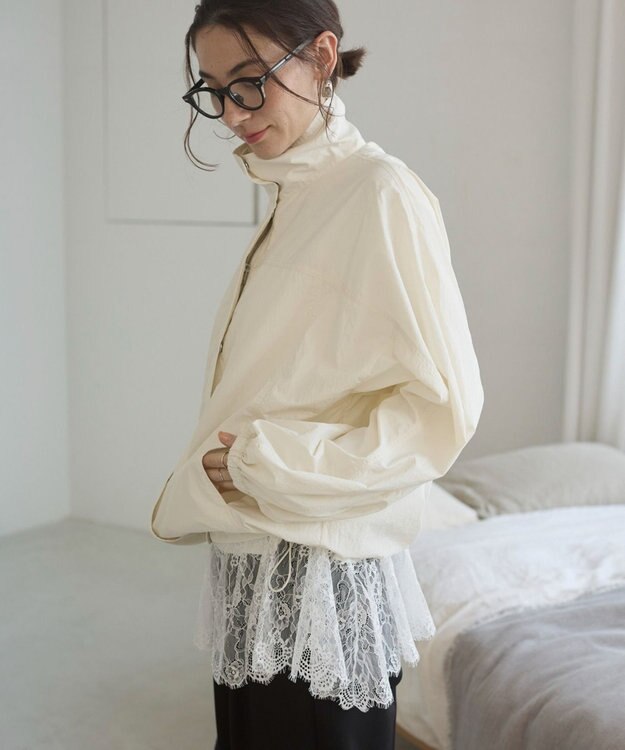WEGO 【ANGIE VINTAGE】裾レースドッキングロンT ホワイト